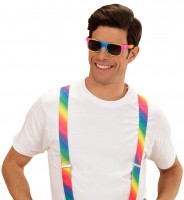 Vorschau: Regenbogen Partybrille In Neonbunt