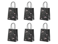 Vorschau: 6 Boo Town Geschenktüten schwarz