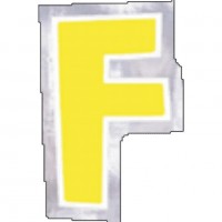 48 Ballonsticker Buchstabe F
