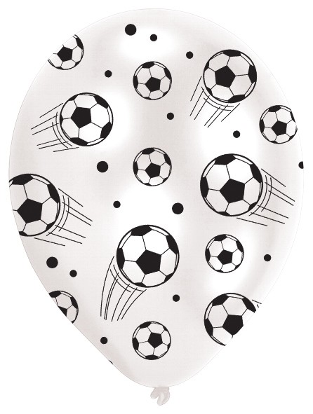 6 Fußball Party Luftballons 27,5cm