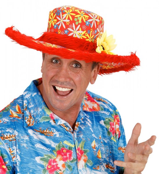 Roter Gitty Blumen Hut 3