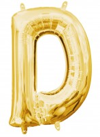 Mini Folienballon Buchstabe D gold 35cm
