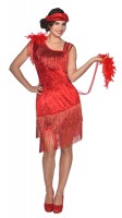 Rotes Flapper Damenkostüm Diana