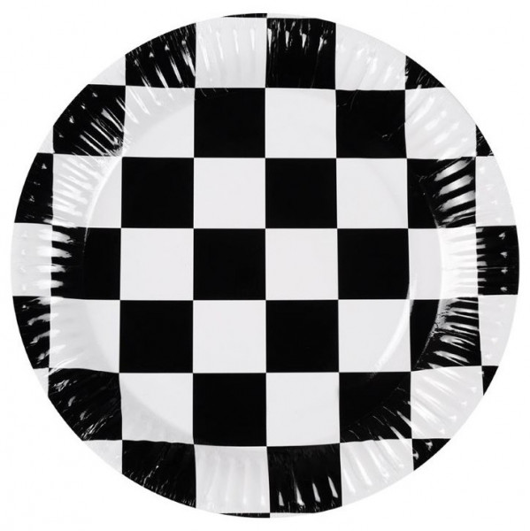 10 Motor Race Pappteller 23cm