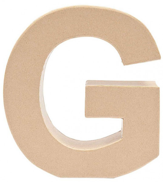 Buchstabe G aus Pappmaché 17,5cm