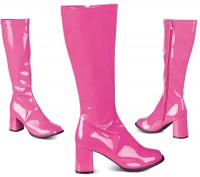70er Jahre Lackstiefel in Pink