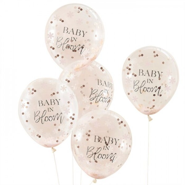 5 Little Darling Konfettiballons 30cm
