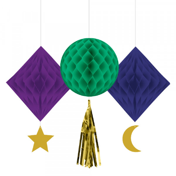 3 New Moon Eid Wabenhänger