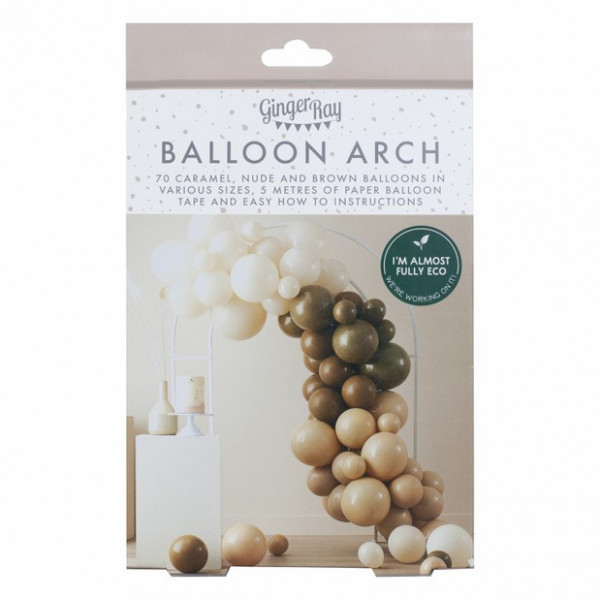 Ballongirlande Brown and Nude 70-teilig 3
