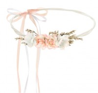Förhandsgranskning: Persika boho blomkrans 18cm