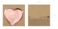 6 Shiny Bride Herz Pappteller 21 x 19cm