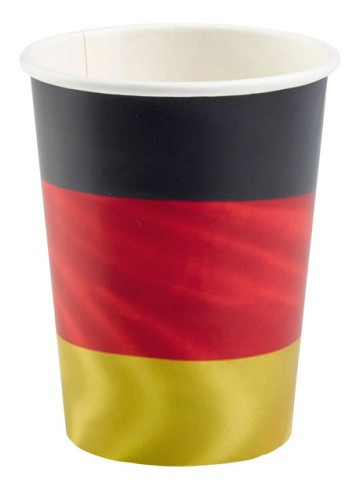 8 Deutschland WM Pappbecher 250ml