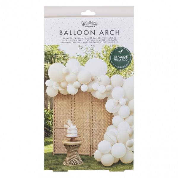 Ballongirlande White and Cream 80-teilig 3
