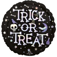 Irisierender Trick or Treat Folienballon 45cm