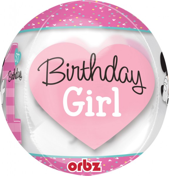Kugelballon Minnie Mouse 1. Geburtstag 3