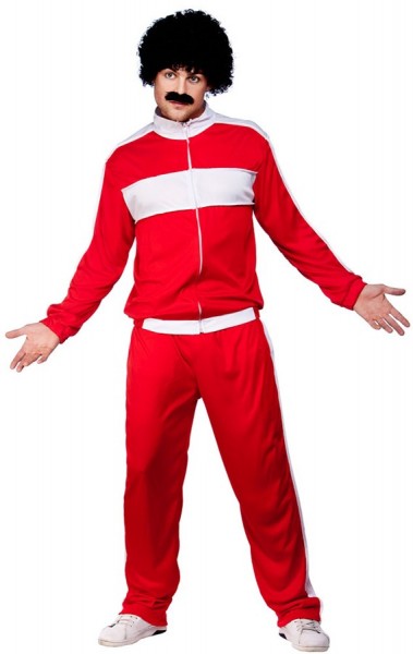 Roter 80er Jahre Jogginganzug Claudio