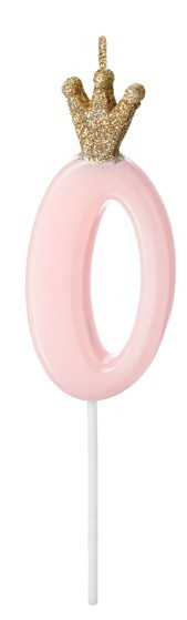 Birthday Queen Zahl 0 Tortenkerze 9,5cm