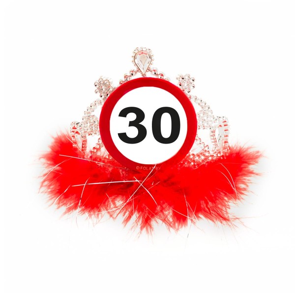 Verkehrsschild 30 Geburtstagskrone