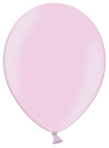 10 Partystar metallic Ballons hellrosa 30cm