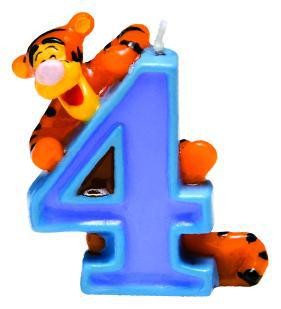 Winnie Puuh Happy Birthday Kerze 4. Geburtstag