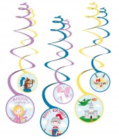 6 Prinzessin & Ritter Spiralhänger