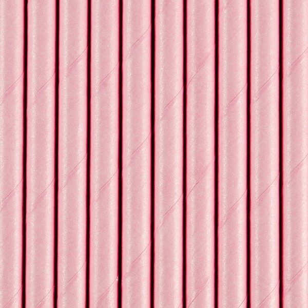10 Papier Strohhalme rosa 19,5 cm