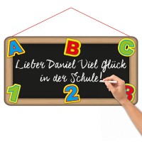 DIY Schulstart Kreideschild