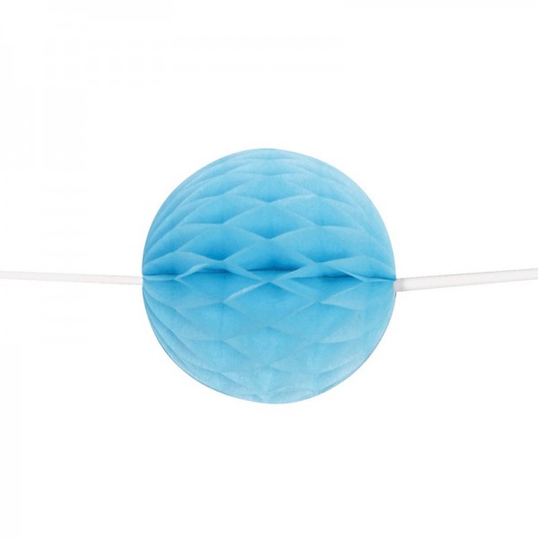 Babyblaue Wabenball Girlande 2,13m 2
