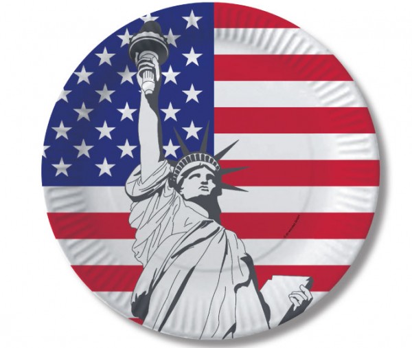 10 USA Party Teller 23cm