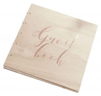 Märchenhochzeit Holz Gästebuch