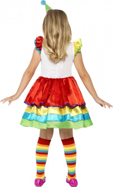 Buntes Clown Shaggy Mädchenkostüm 3