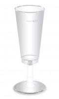 6 Transparente Sektgläser 100ml