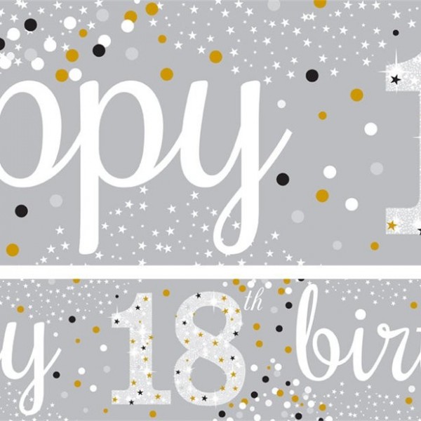 18. Geburtstag Papier Banner 1m