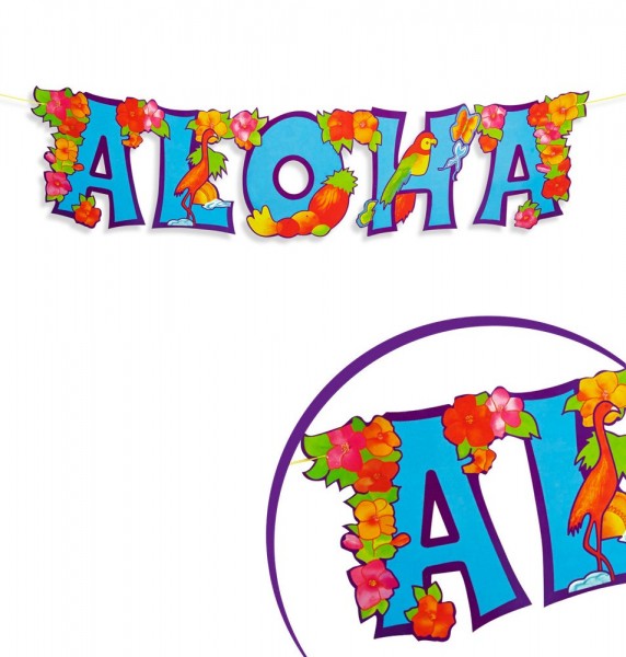 Bunte Aloha Girlande 80x20cm