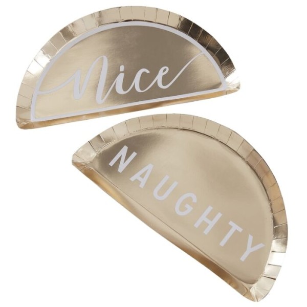 8 Goldene Weihnacht Naughty & Nice Teller