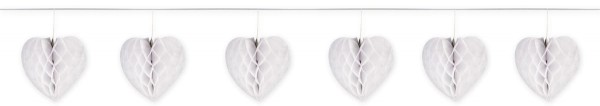Wabenball Herz Girlande Amore 4m