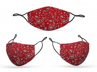 Mund Nasen Maske Bandana rot für Erwachsene