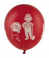 5er Pack Latexballon Baustelle Kindergeburtstag 30cm