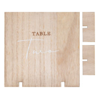 12 Wood Wedding Tischnummern