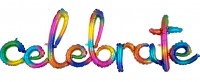 Bunter Celebrate Folienballon 1,49m x 50cm