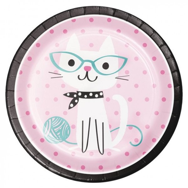 8 Katzen Hotel Pappteller