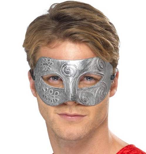 Halbmaske Metall-Look Für Herren
