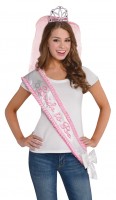 Hübsche Satin Bride To Be Schärpe Mit Schleife Hellrosa-Weiß