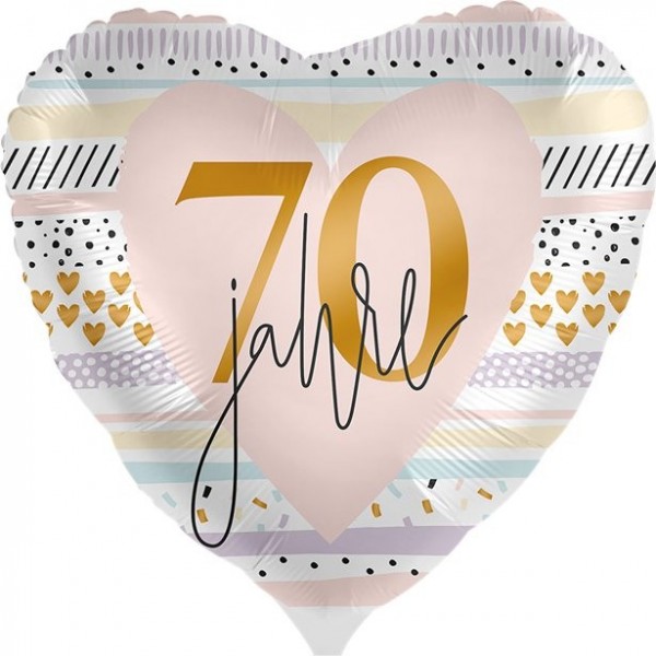 70 Rosige Jahre Folienballon 46cm