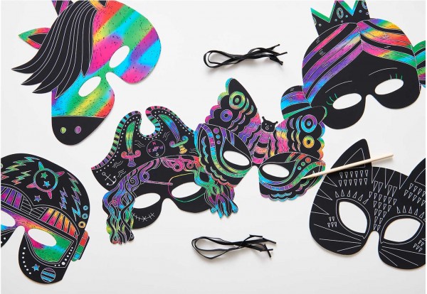 6 FSC Kratzpapier Masken