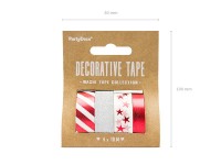 Geschenk-Tape Mix Rot-Weiß