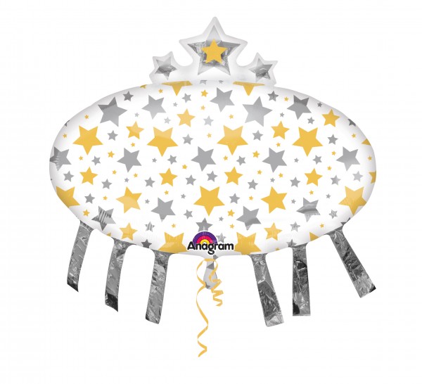 Folienballon Sternenregen silber-gold XL