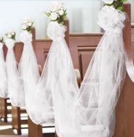 Weißer Tüll Deko Stoff 59,4m