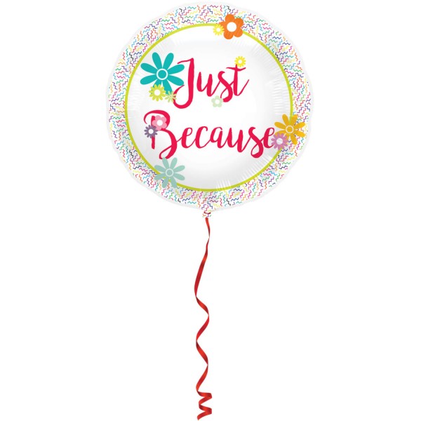 Floraler Just because Folienballon 45cm
