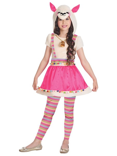 Lilly Lama Kostüm für Mädchen